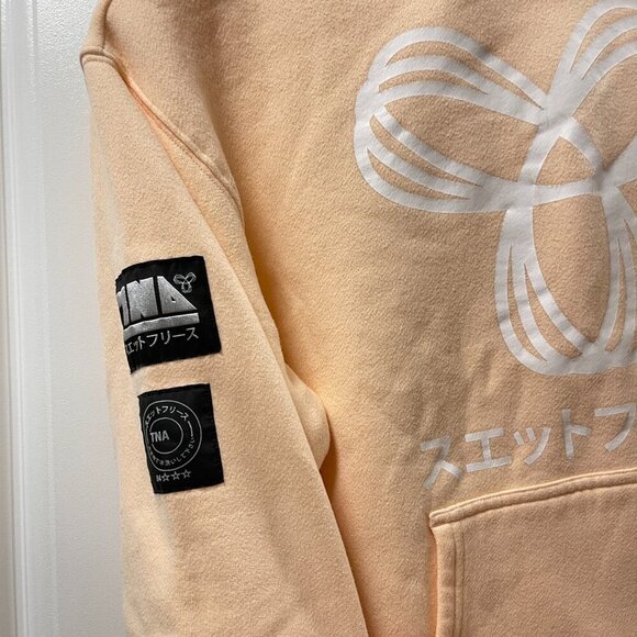 Aritzia TNA Rare Sweatfleece Streetwear Hoodie Peach - Small - Picture 8 of 11